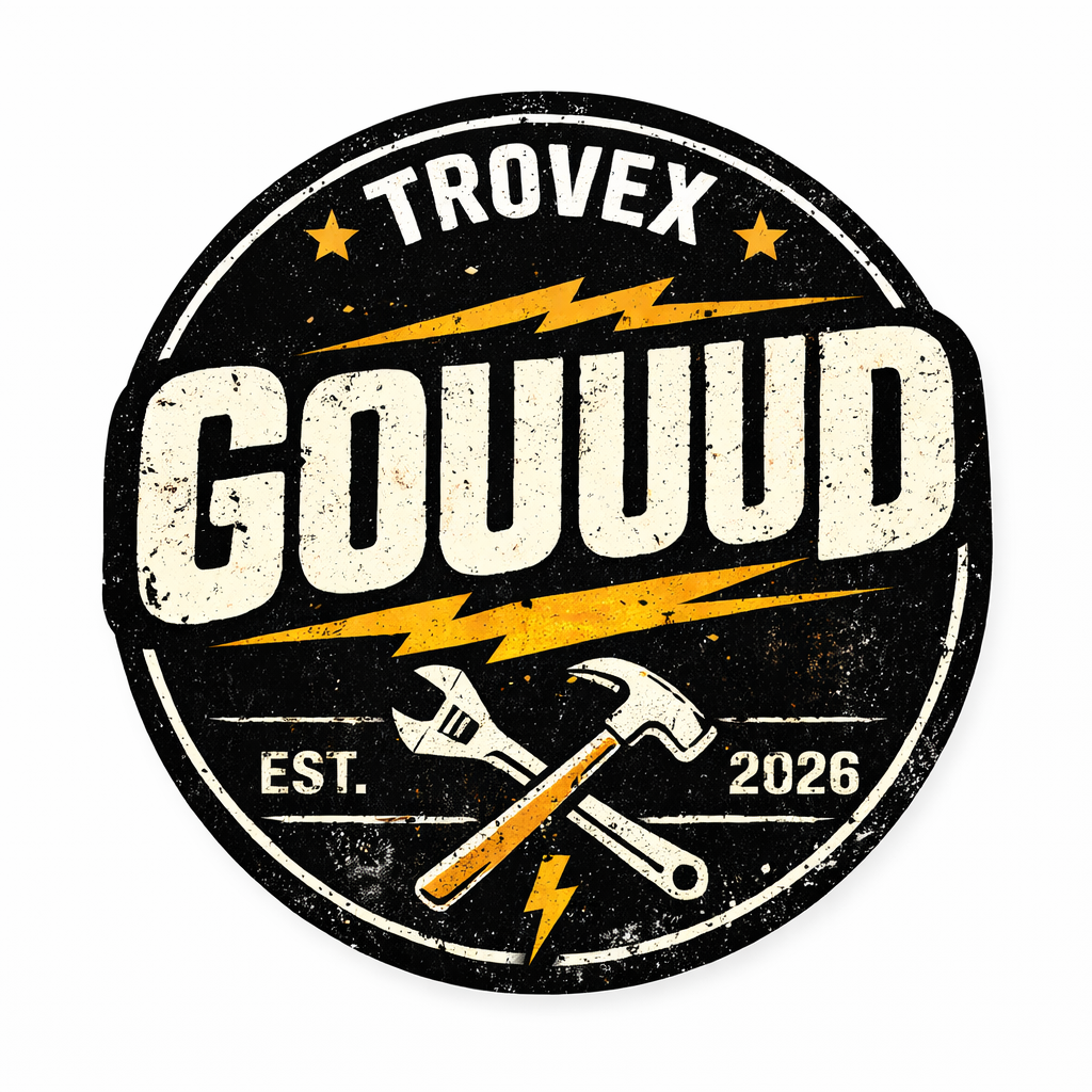 TROVEX „GOUUUD“ Sticker – Garage / Tool Style Rund 5cm